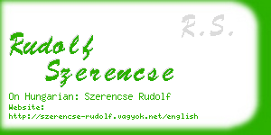 rudolf szerencse business card